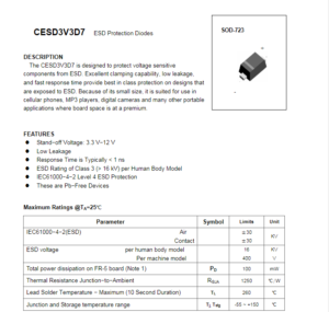 Диод CESD3V3D3, SOD-323